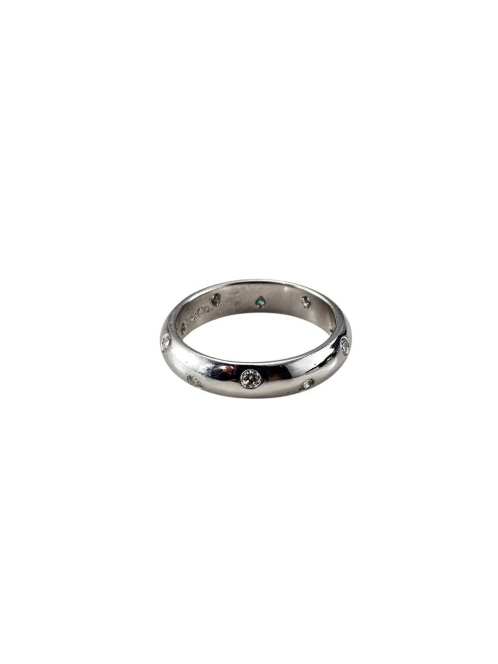 Tiffany & Co. Etoile Platinum and Diamond Band Ring Size 6.25 #25403 - Picture 5 of 9